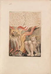Il primo libro di Urizen, Tavola 14, 7. Dalle caverne della sua spina dorsale articolata... (Bentley 11)