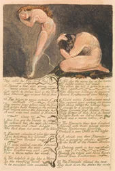 Il primo libro di Urizen, Tavola 17, La chiamavano Pietà e fuggirono... (Bentley 19)
