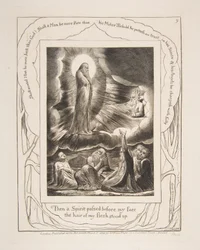 La visione di Elifaz, da Illustrazioni del Libro di Giobbe, 1825-26