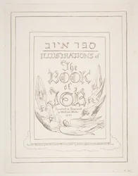 Pagina del titolo, da Illustrazioni del Libro di Giobbe, 1825-26