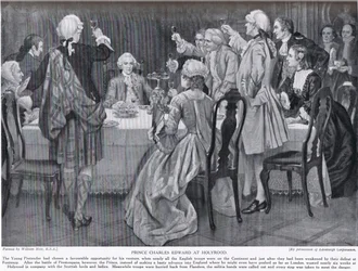 Il principe Carlo Edoardo a Holyrood, illustrazione da 