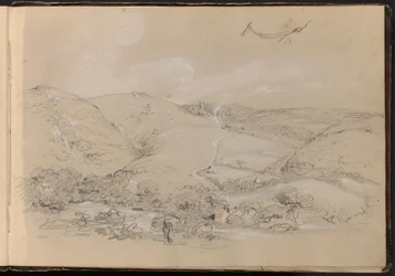 Scena di collina e valle