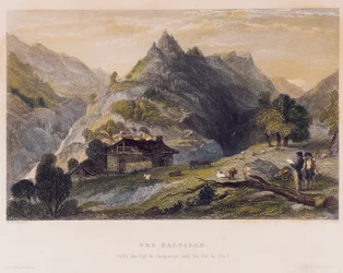 Veduta del balsille con il Col de Guignevert e il Col de Pis