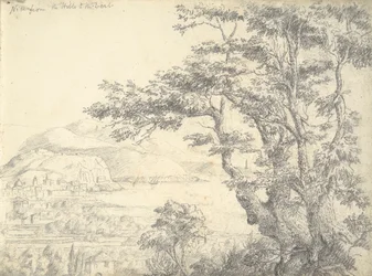 recto: Una vista di Nizza dalle colline a ovest