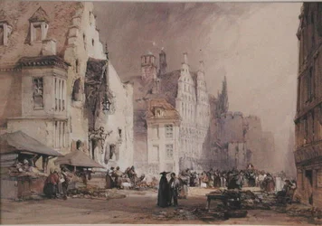 Un mercato di strada a Gand