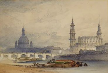 Dresda dal fiume Elba, 1853