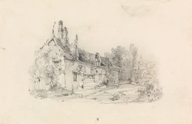 Cascina con Chiesa in Lontananza