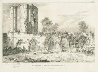 Abbazia di Croxden: incisione