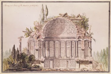Disegno architettonico per il mausoleo di Federico, Principe di Galles