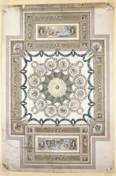 Progetto per il Soffitto della Biblioteca a Woburn Abbey