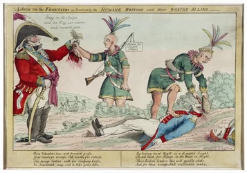 Una scena alle frontiere come praticata dagli umani britannici e dai loro degni alleati, pub. 1812