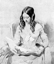 La regina Vittoria legge dispacci, c1840s