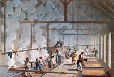 Schiavi che lavorano nella caldaia, di William Clark. 1823.