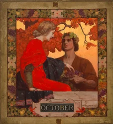 Illustrazione di copertina di ottobre per Harper