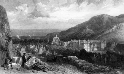 Holyrood dalla Calton-Hill, inciso da William Miller, 1842