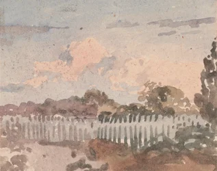 Paesaggio con recinto