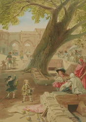 Albero di Peepul nel Palazzo di Delhi, 1863