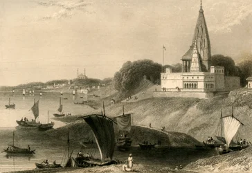 La Pagoda Bernar, Benares, 1835