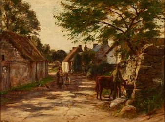 Tardo pomeriggio in una strada di campagna