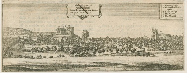 Tamworth - Panorama: incisione, nd [XVII secolo]