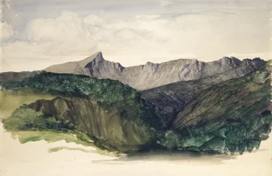 Studio di una catena montuosa lontana, 1860