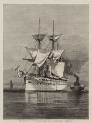 La visita del Principe di Galles in India, HMS Serapis