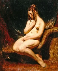 Nudo femminile di profilo