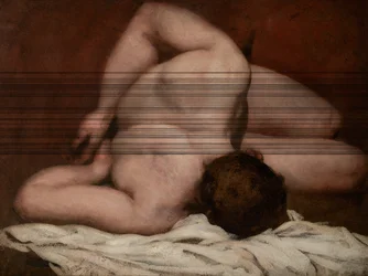 Nudo maschile (olio su tela)