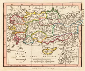 Antica Asia Minore. Mappa.