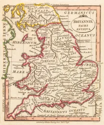 Antica Britannia. Mappa.