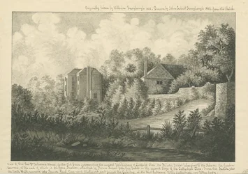 Cattedrale di Lichfield Close - Casa del Dr. Falconer: disegno a penna e inchiostro, 1800