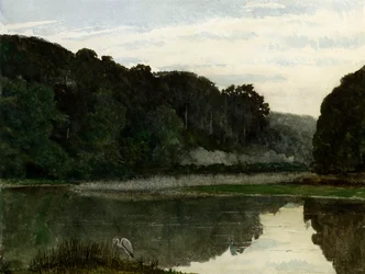 Paesaggio con airone, 1868