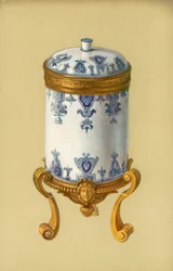 Toilette-pot, St Cloud, con Montatura in Ormolu (litografia a colori)
