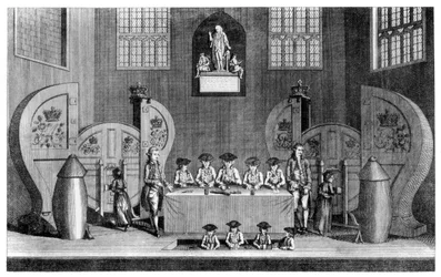 Disegno della Lotteria di Stato nella Guildhall, Città di Londra, 1763 1886