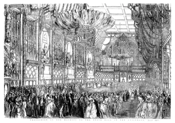 Processione di Sua Maestà al ballo di stato nella Guildhall, Città di Londra, luglio 1851