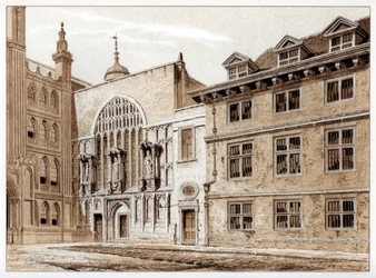 Facciata ovest della Cappella della Guildhall, Città di Londra, 1886