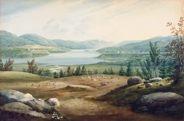 Fiume Hudson a West Point, New York, 1820