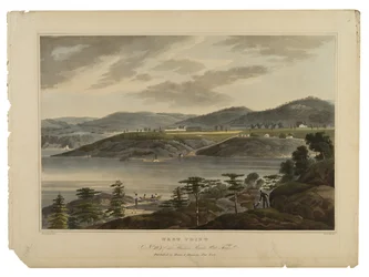 West Point, n. 16 del Hudson River Port-Folio, inciso da I. Hill, senza data