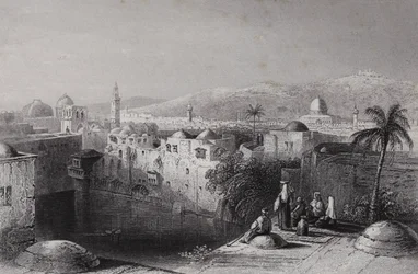Piscina di Ezechia, Gerusalemme (incisione)