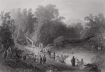 Il fiume Giordano, luogo di balneazione greco