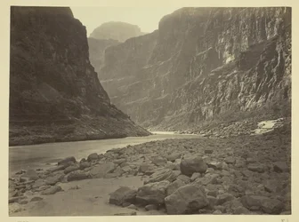 Fiume Colorado, foce del Kanab Wash, vista verso ovest, 1872