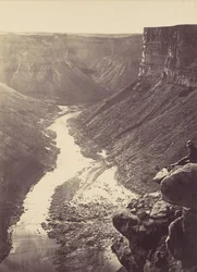 Grand Canyon, Fiume Colorado, vicino a Paria Creek, guardando a ovest, 1872