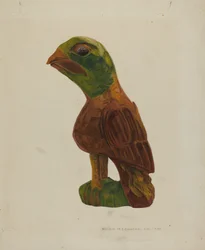 Uccello intagliato tedesco della Pennsylvania, c. 1939