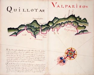Quillota e Valparaiso, costa pacifica sudamericana