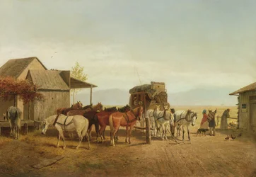 Sosta della diligenza in California