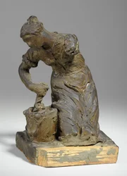 Maquette per una figura di lavandaia