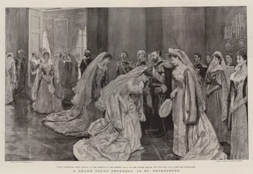 Una grande cerimonia di corte a San Pietroburgo