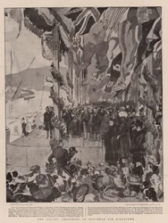 Sua Maestà che si imbarca a Holyhead per Kingstown