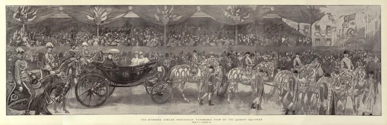 Il corteo del Giubileo di Diamante, vista panoramica dell