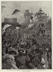 Il ritorno della processione, girando l